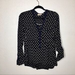 Vanessa Virginia Half Button Down Blouse Top 6